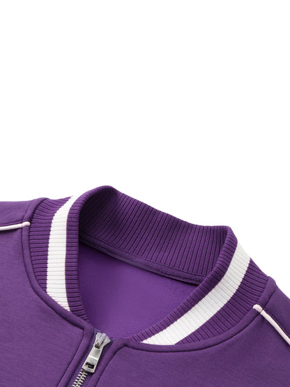 Contrast Piping Zip Bomber Jacket D o n e s t a t e