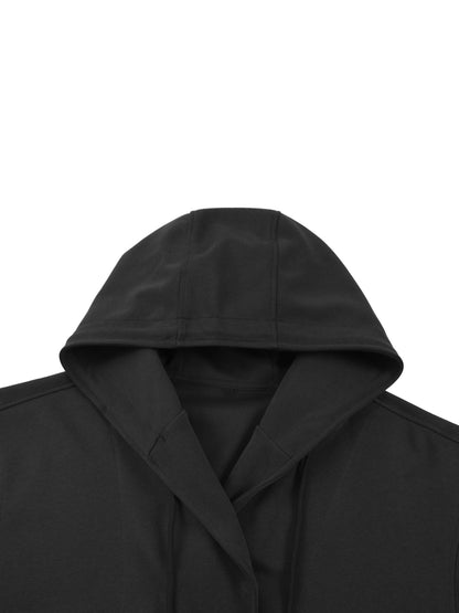 Boxy Button Placket Hoodie D o n e s t a t e