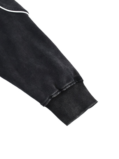 Mineral Wash Piping Raw Hem Sweatshirt D o n e s t a t e