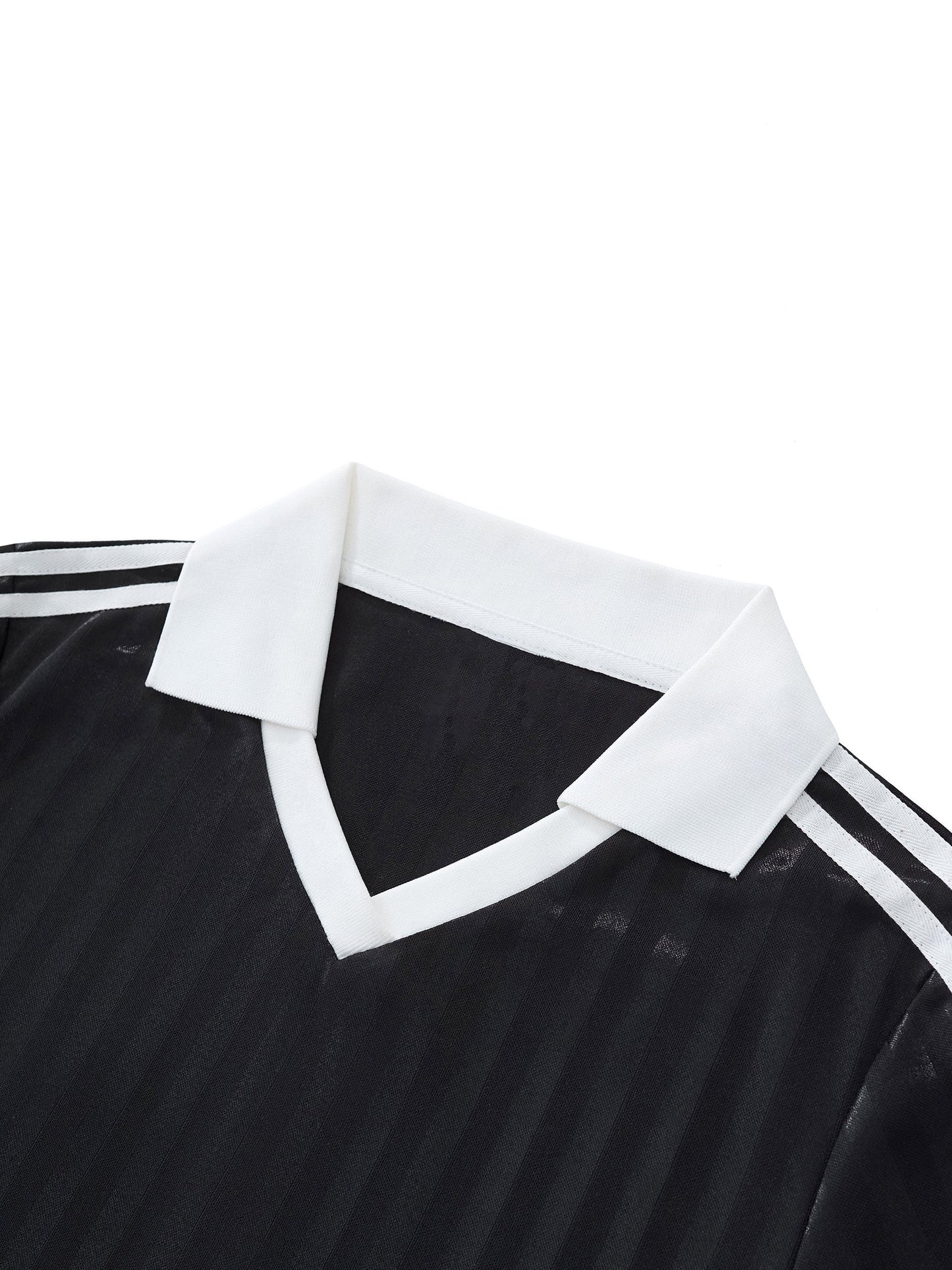 Contrast Collar Striped Cropped Jersey ODMPOD