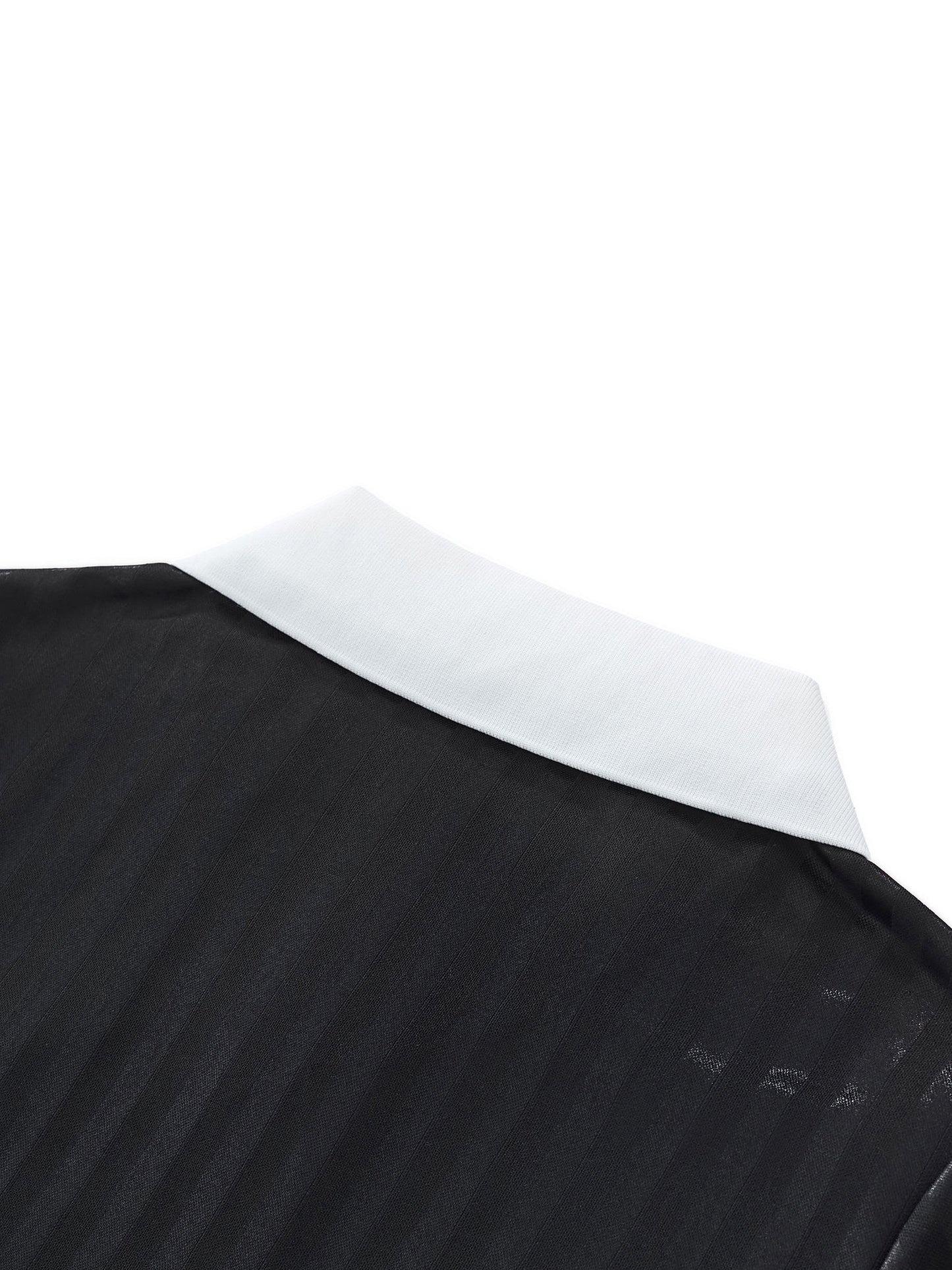 Contrast Collar Striped Cropped Jersey ODMPOD