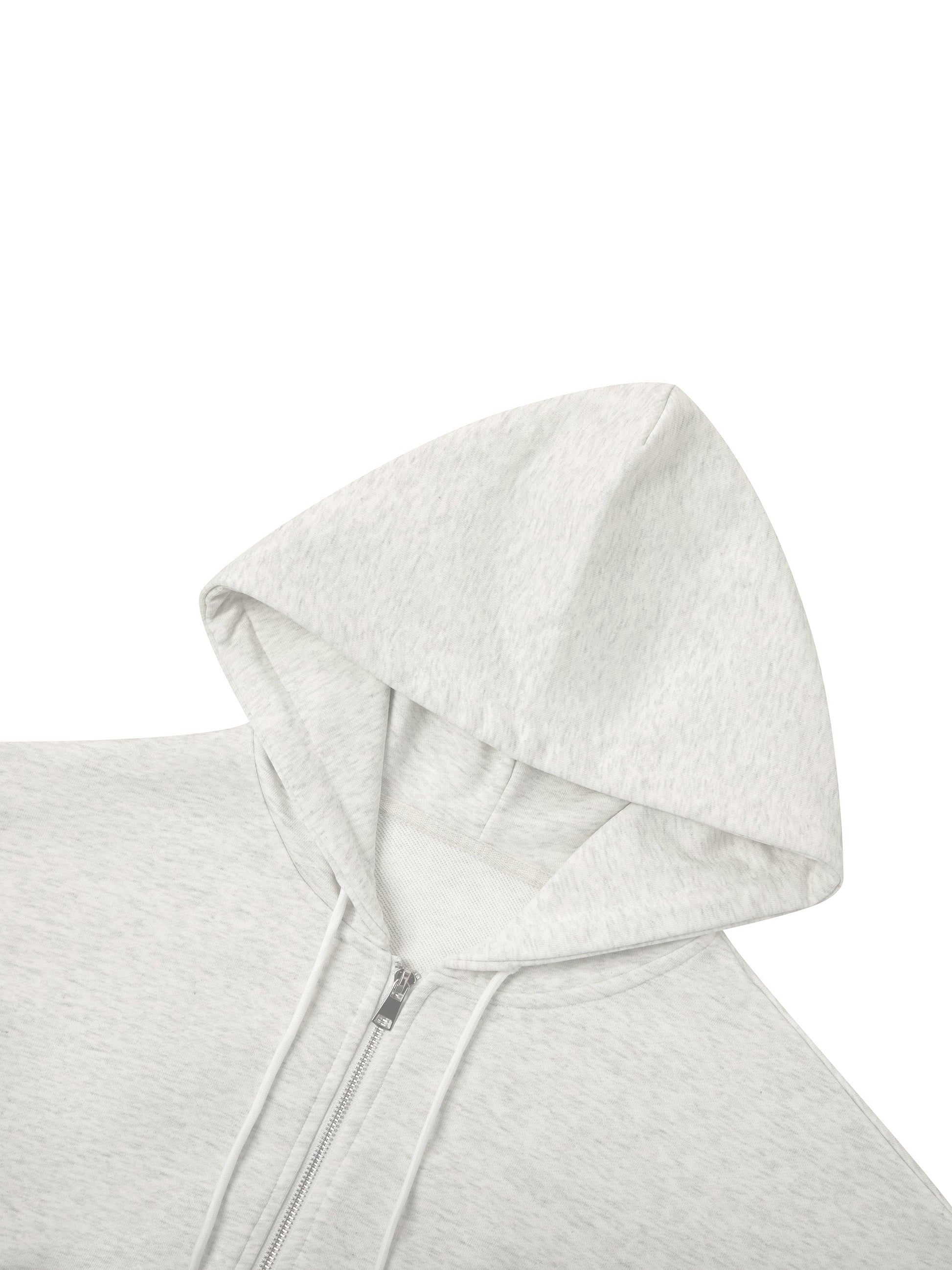 Essential Cropped Zip-Up Hoodie D o n e s t a t e