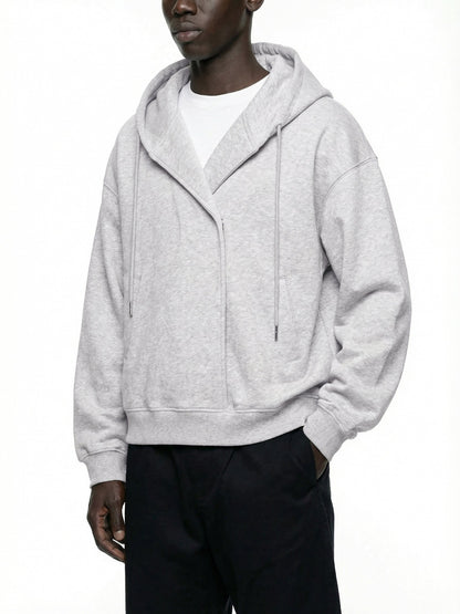 Boxy Button Placket Hoodie D o n e s t a t e