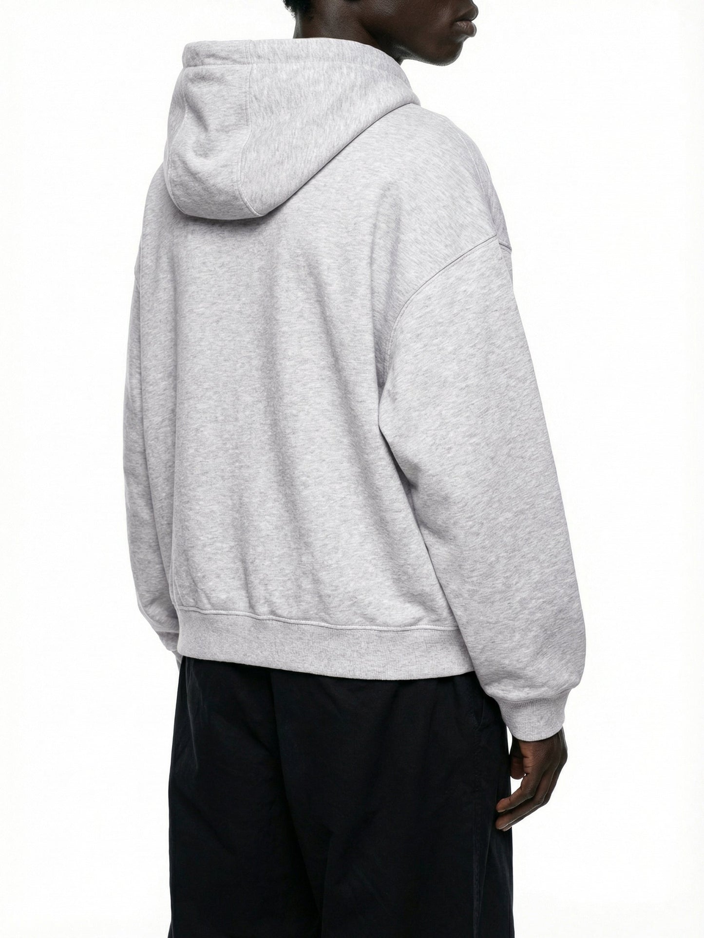 Boxy Button Placket Hoodie D o n e s t a t e