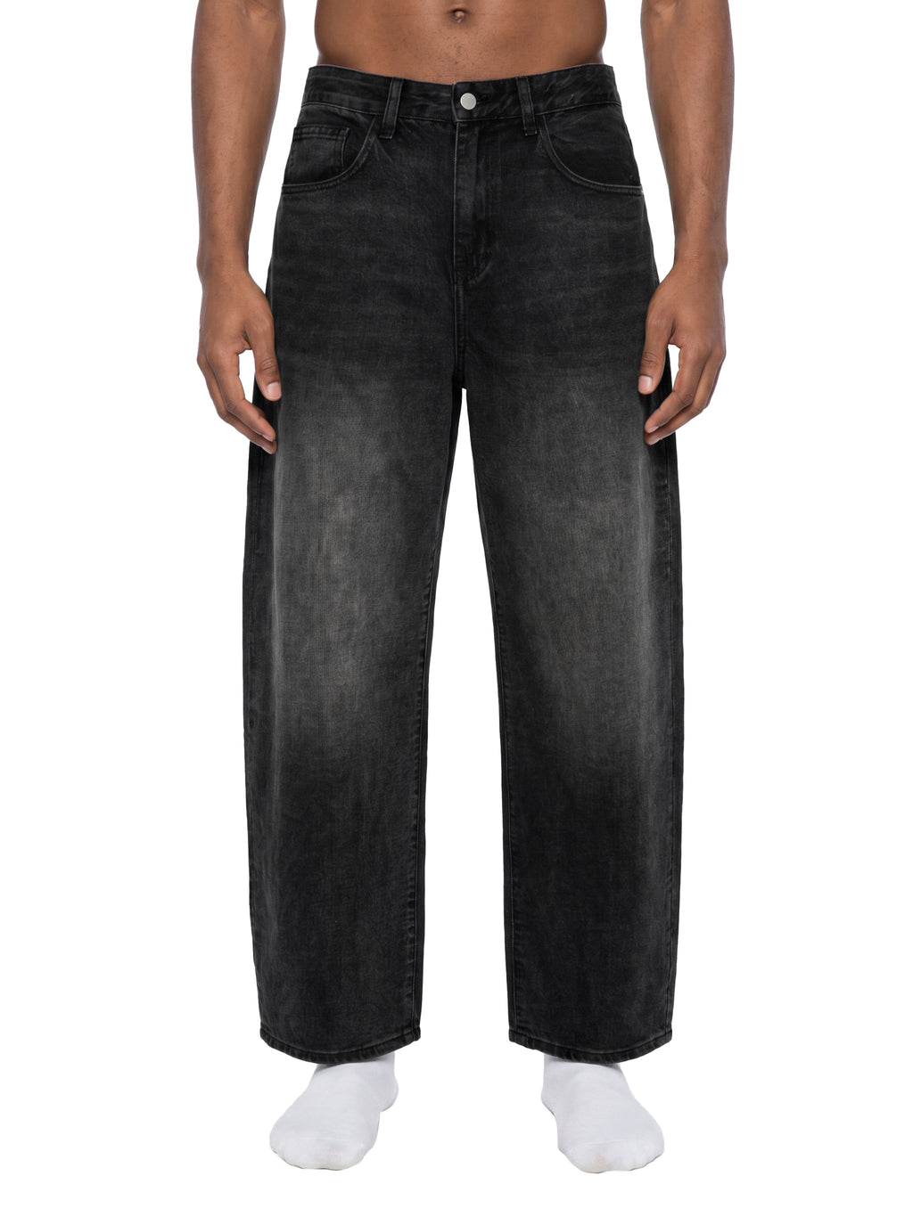 Men's Sunfade Vintage Wash Barrel Leg Jeans ODMPOD