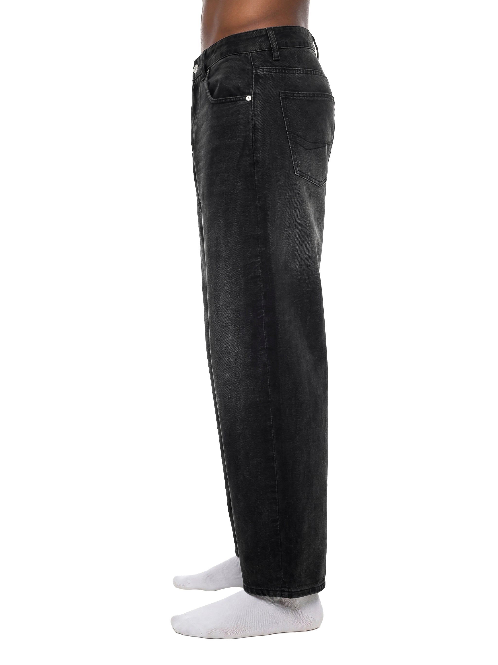 Men's Sunfade Vintage Wash Barrel Leg Jeans ODMPOD