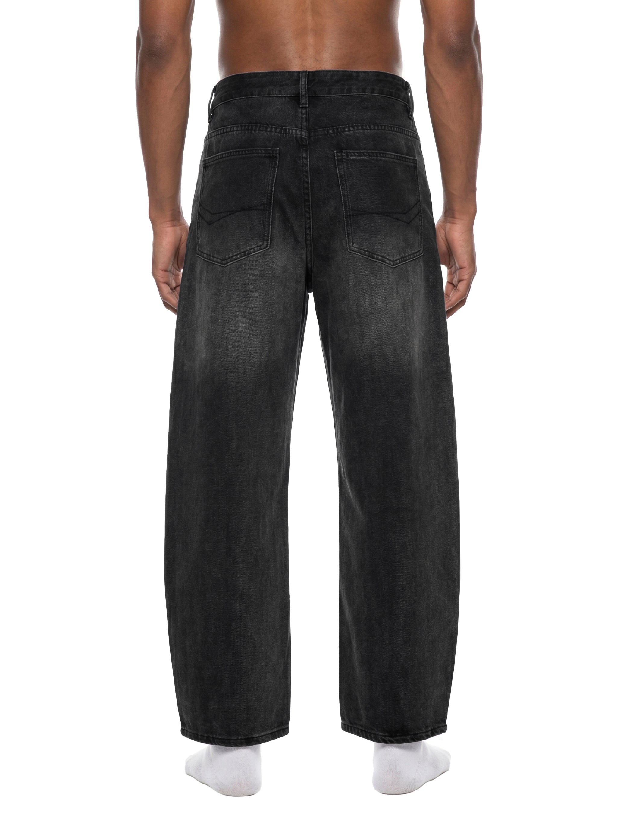 Men's Sunfade Vintage Wash Barrel Leg Jeans ODMPOD