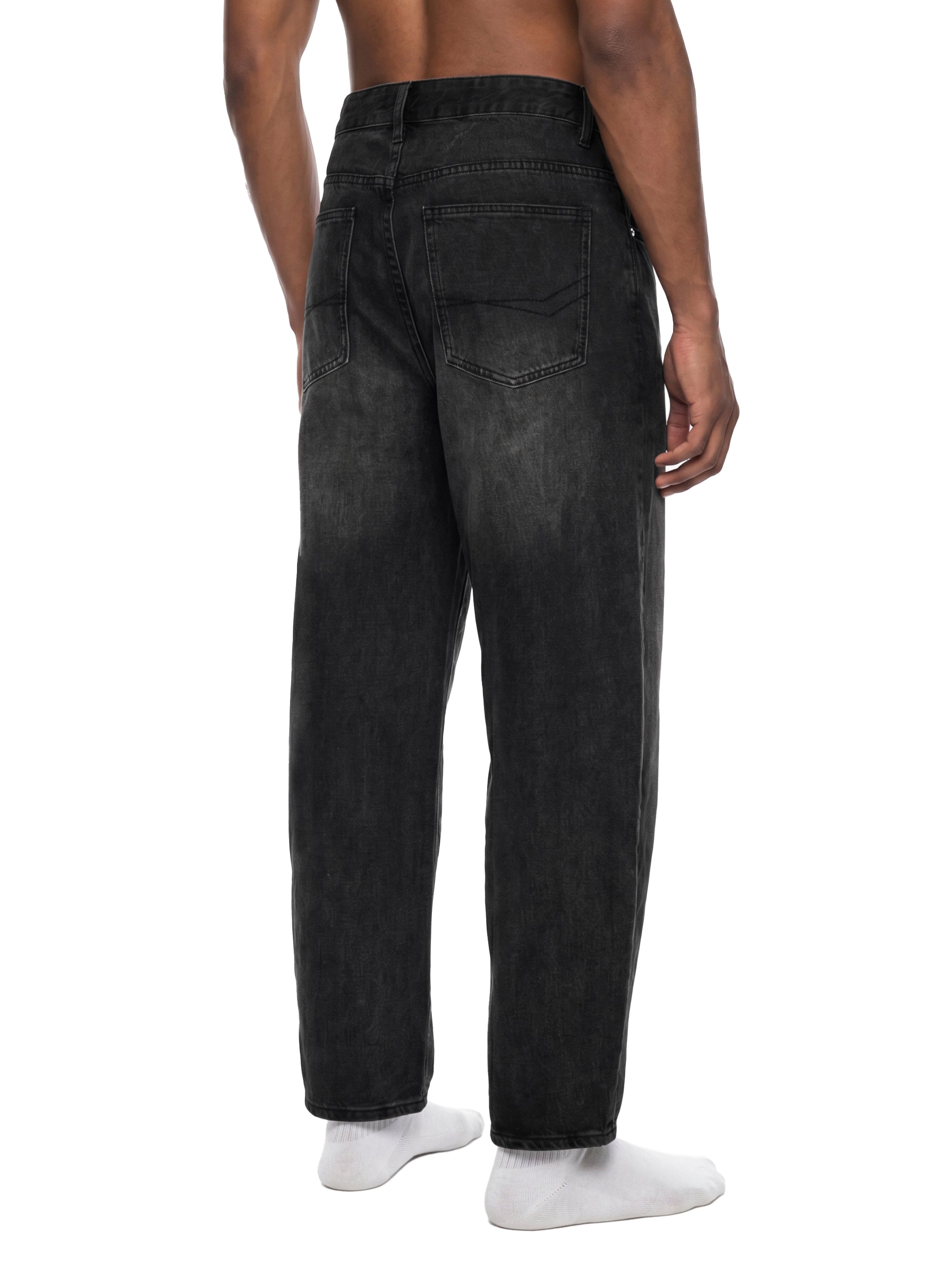 Men's Sunfade Vintage Wash Barrel Leg Jeans ODMPOD