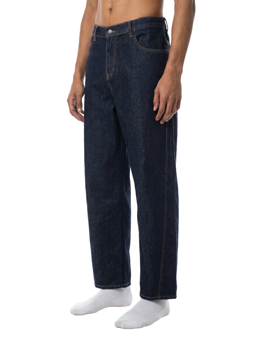 Men's Vintage Wash Barrel Leg Jeans ODMPOD