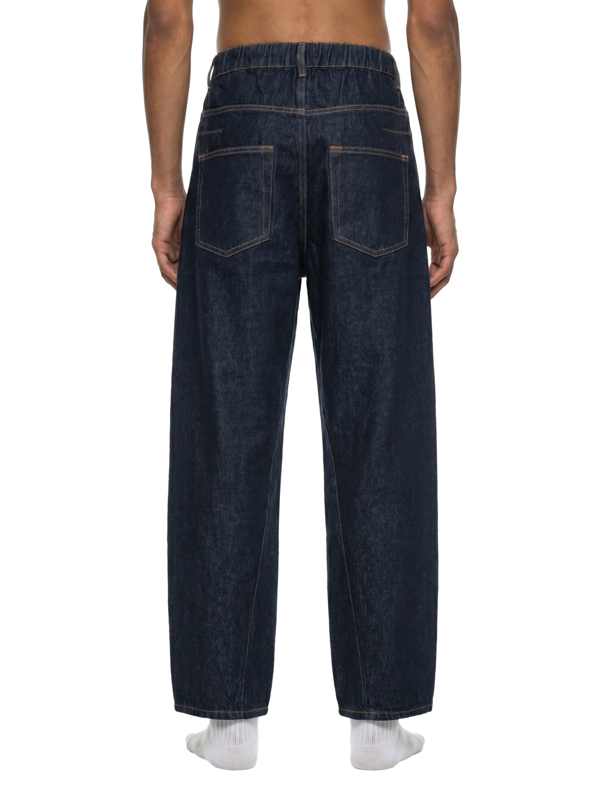 Men's Vintage Wash Barrel Leg Jeans ODMPOD