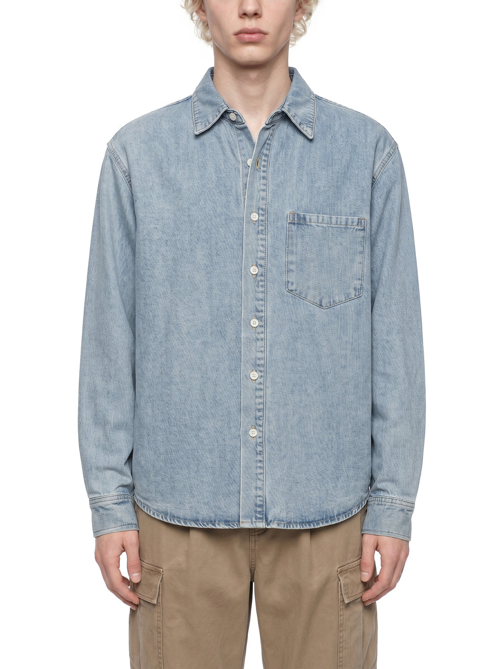 Unisex Vintage Wash Denim Shirt ODMPOD