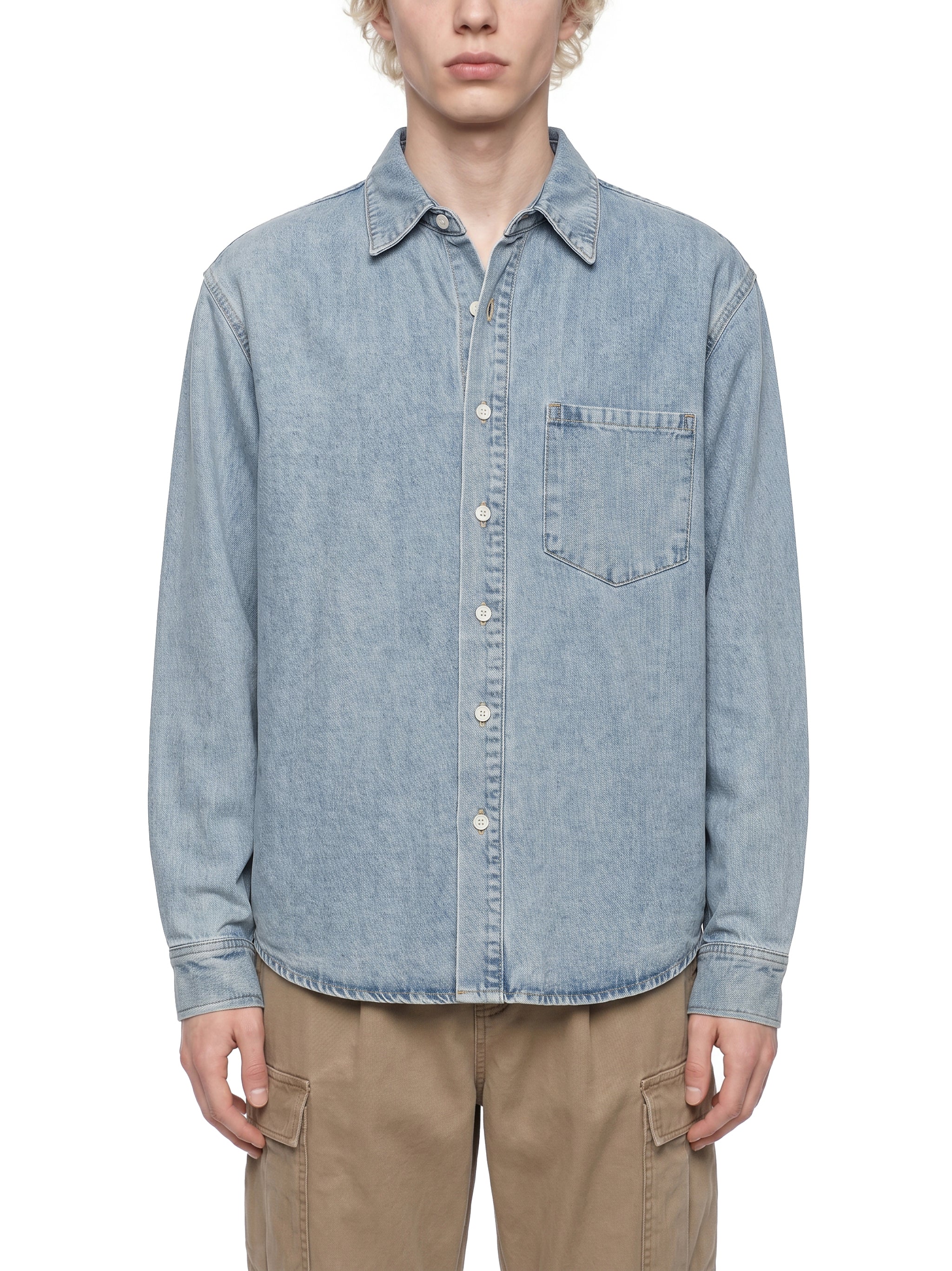 Unisex Vintage Wash Denim Shirt ODMPOD